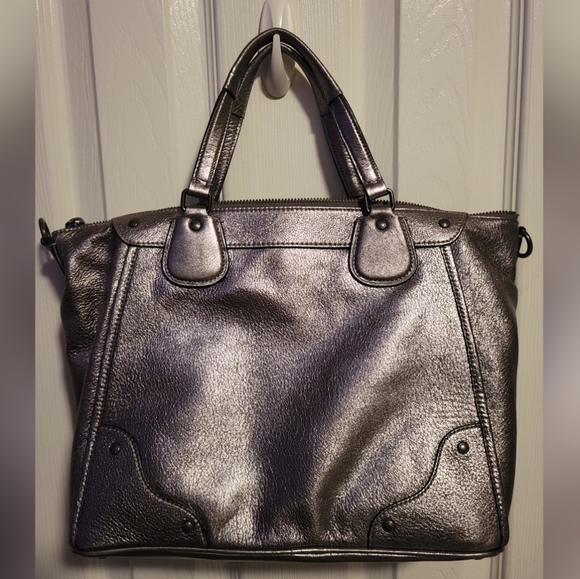 Authentic Coach Rhyder Metallic Satchel - Picture 2 of 9